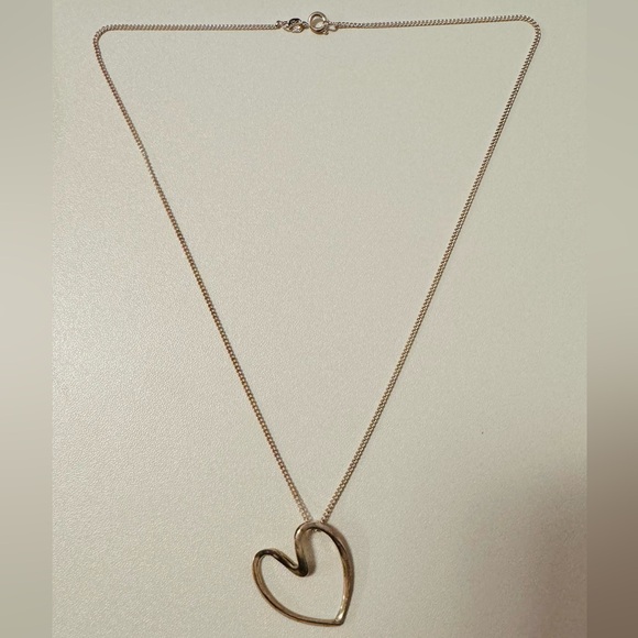 925 Silver Necklace with Heart pendant - Picture 3 of 5